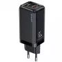 Carregador usams T47 USB / USB‑C 65W PD carregador rápido — 65W USB Power Delivery, portas USB-A + USB-C