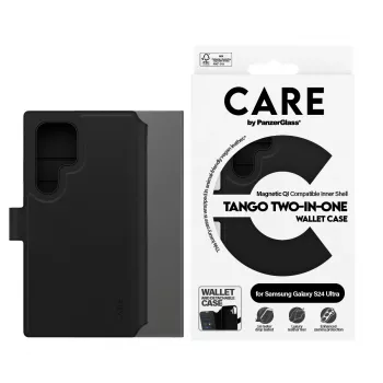Capa para telemóvel PanzerGlass CARE Feature Case Tango Two-in-One Wallet, compatível com Samsung Galaxy S24 Ultra, transparente