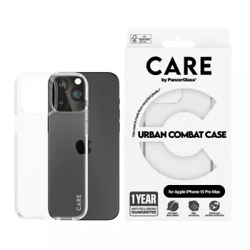 Capa PanzerGlass CARE™ by ® Urban Combat transparente iPhone 15 Pro Max