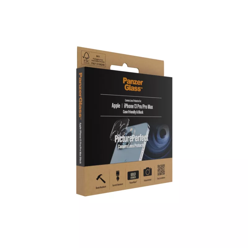 Protetor de objetiva de câmara PanzerGlass Apple iPhone 13 Pro 13 Pro Max resistente a riscos e choques