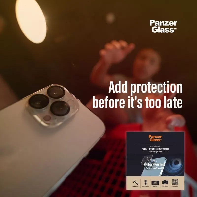 Protetor de objetiva de câmara PanzerGlass Apple iPhone 13 Pro 13 Pro Max resistente a riscos e choques