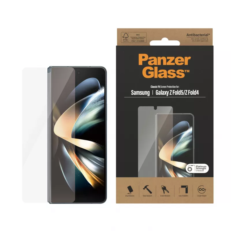 Película protetora de ecrã PanzerGlass para Samsung Galaxy Z Fold4 antibacteriana resistente a riscos