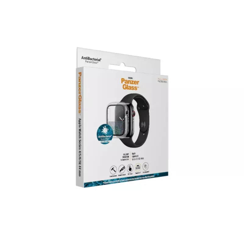 Capa integral PanzerGlass ® transparente Apple Watch SE 3 | SE | 6 | 5 | 4 | 44mm