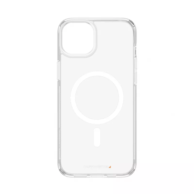 Capa de proteção rígida MagSafe capa para telemóvel PanzerGlass para iPhone 15 Plus — plástico reciclado transparente, compatível com ecrã de 6,69 polegadas
