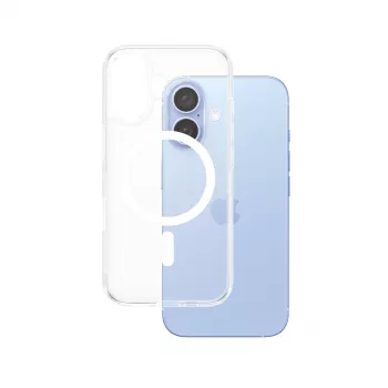 Capa PanzerGlass HardCase transparente com MagSafe branco iPhone '24 6.1 polegadas