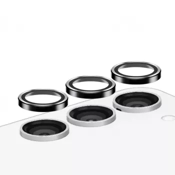 Proteção de lentes da câmara PanzerGlass Hoops Samsung Galaxy S23 FE preto resistente a riscos e choques