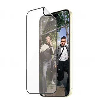 Película protetora de ecrã PanzerGlass ® ECO MATRIX com D3O® iPhone 15 Plus | Ultra-Wide Fit com AlignerKit