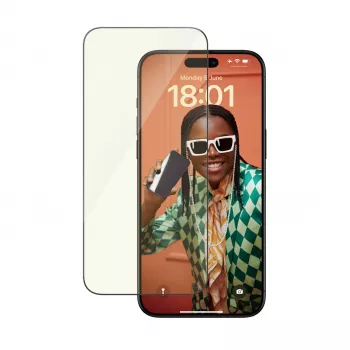 Película protetora de ecrã PanzerGlass ® EyeCARE™ iPhone 15 Pro Max | Ultra-Wide Fit com EasyAligner