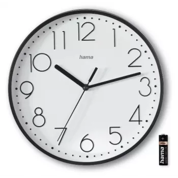 Relógio de quartzo Hama Salina redondo preto, branco