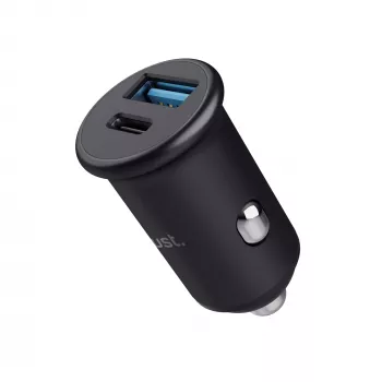 Acendedor de cigarros TRUST Maxo Universal preto carregamento rápido automóvel 12-24V