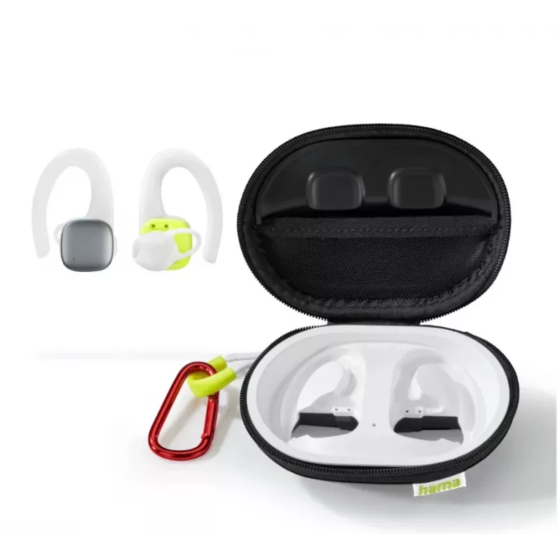Hama Spirit Athletics auscultador True Wireless Stereo (TWS) com gancho desportivo Bluetooth branco, amarelo