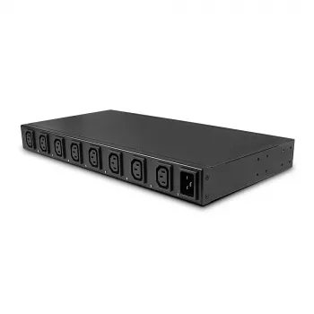 Lindy IPower Switch Pro 8 (gestão de energia por IP), interior, conector fêmea C14, preto, aço, 8 tomadas de rede, sobreaquecimento