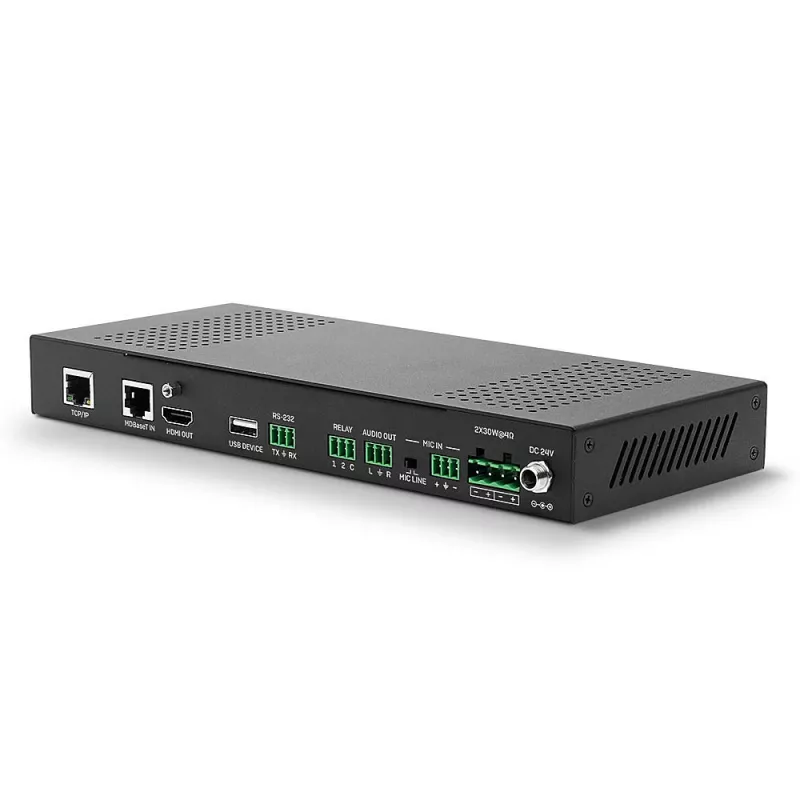 Lindy sistema de apresentação HDBaseT com painel de controlo, 3840 x 2160 píxeis, transmissor e recetor AV, 70 m, com fios, preto, branco, HDCP