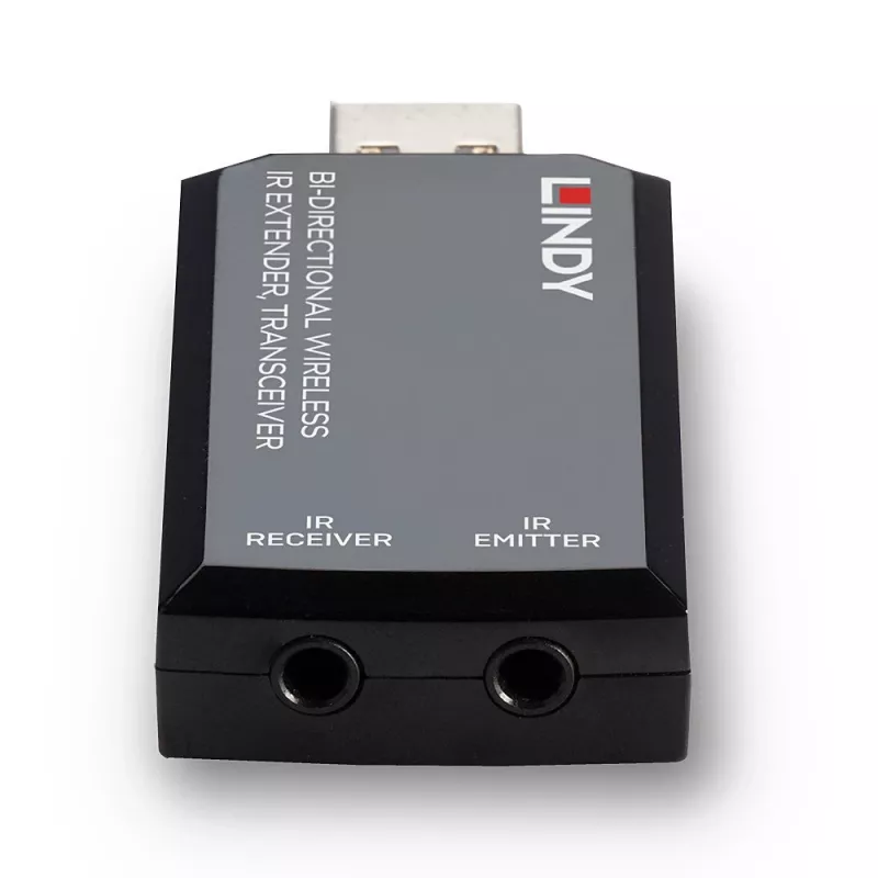 Lindy extensor IR sem fios bidirecional, transceptor, transmissor e recetor AV, 150 m, com fios, preto