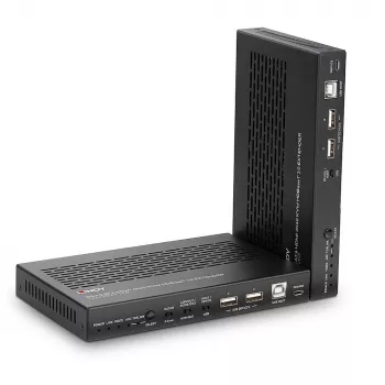 Lindy extensor KVM HDBaseT 3.0 Cat.6A HDMI 4K60, áudio, IR e RS-232 100 m