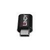 Lindy USB 3.2 Type-C para C 100W bloqueador de dados, USB Type-C, USB Type-C, preto