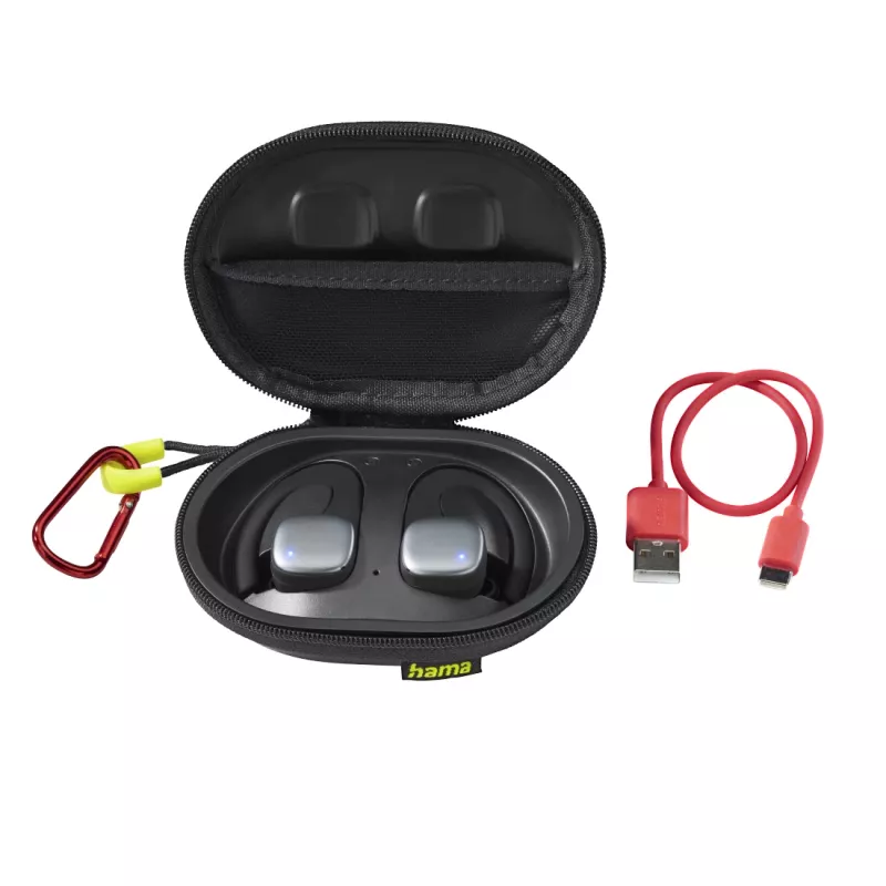 Hama Spirit Athletics Headset True Wireless Stereo (TWS) com gancho auricular desporto Bluetooth preto