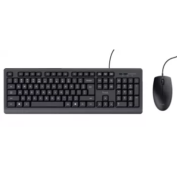 Trust TKM-250 Teclado rato incluído escritório USB QWERTZ alemão preto