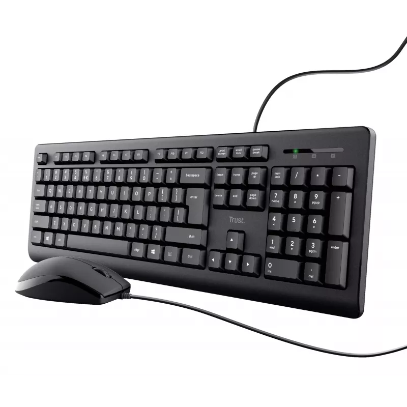 Trust TKM-250 Teclado rato incluído escritório USB QWERTZ alemão preto