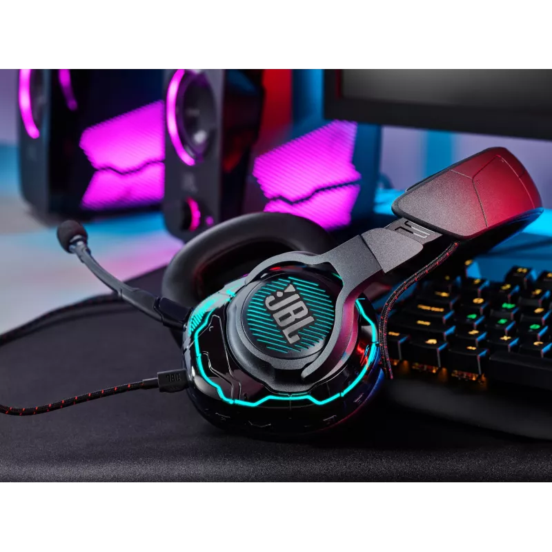 JBL Quantum One auscultadores gaming com fio circum-auriculares, cancelamento ativo de ruído, USB-C, 3,5 mm, 20 - 20000 Hz, pretos