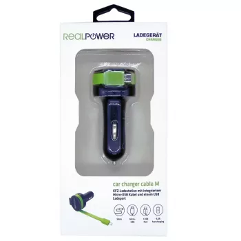 Carregador móvel RealPower 257635 universal preto verde