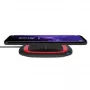 Carregador sem fios RealPower FreeCharge-10 smartphone preto vermelho