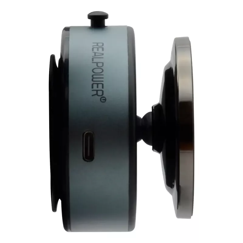 Suporte passivo para automóvel RealPower MH-1 — suporte magnético, para telemóveis, preto