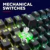 Teclado gaming Trust GXT 871 Zora Mecânico USB RGB Preto