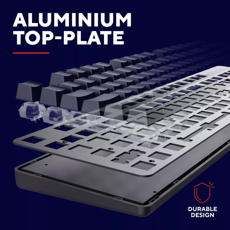 Teclado gaming Trust GXT 871 Zora Mecânico USB RGB Preto
