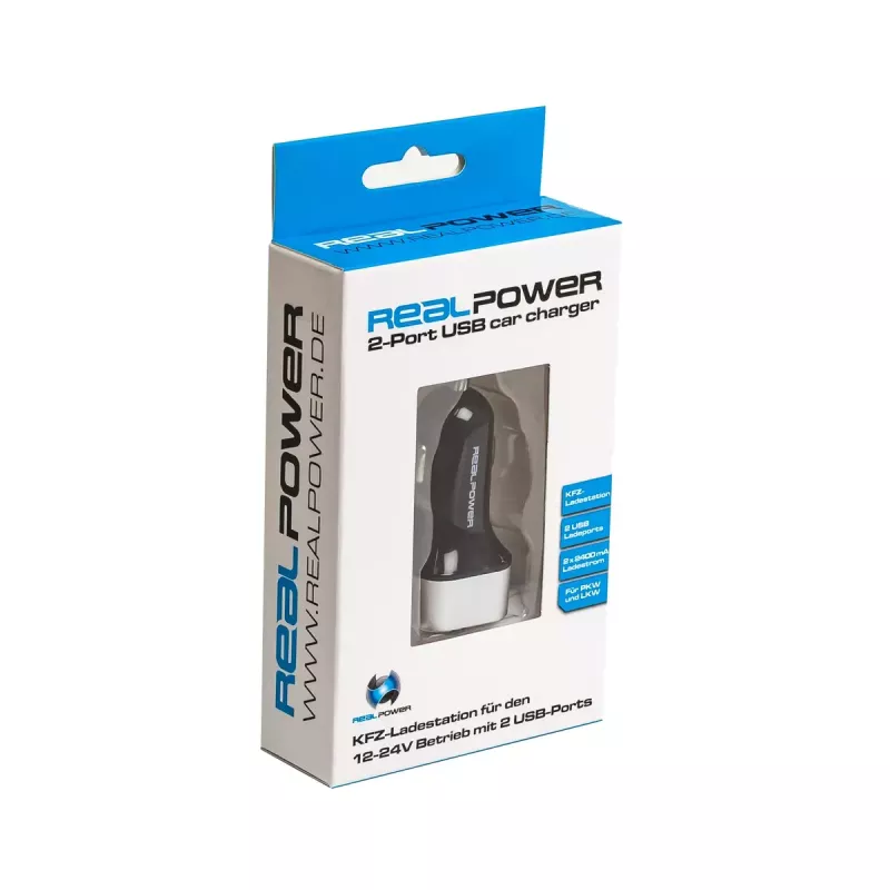 Carregador móvel RealPower 176635 Universal preto prateado