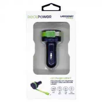 Carregador móvel RealPower 257636 Universal preto verde