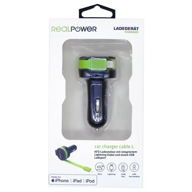 Carregador móvel RealPower 257637 Universal preto verde