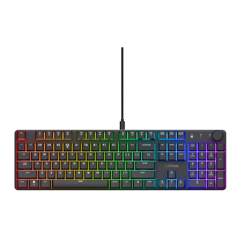 Teclado gaming Trust GXT 866 Torix mecânico USB QWERTZ preto
