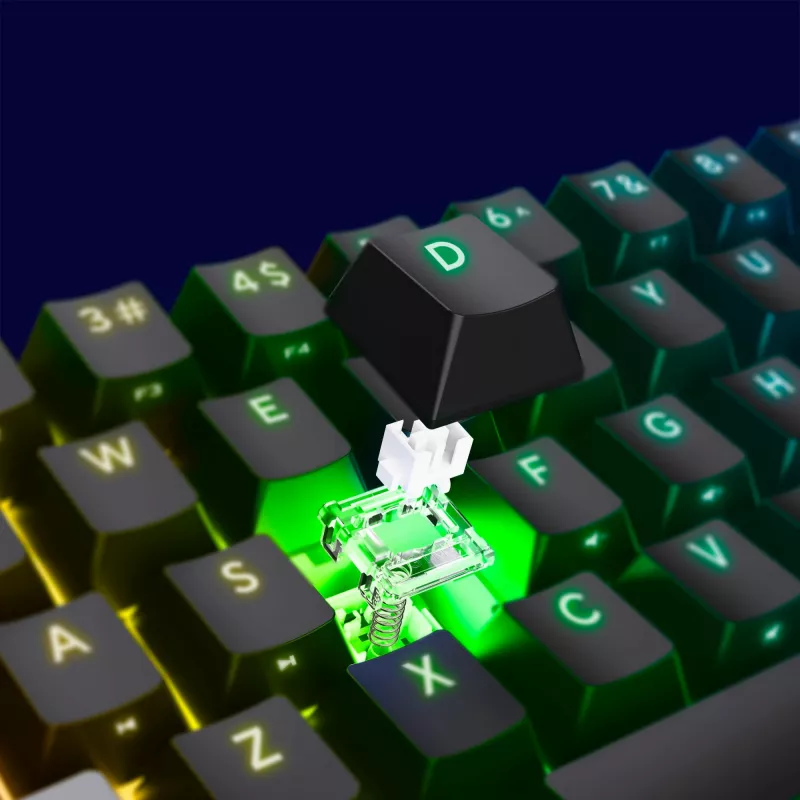 Teclado gaming Trust GXT 867 Acira USB QWERTZ alemão preto cinzento 60% mecânico RGB
