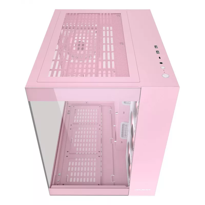 Caixa de PC COUGAR Gaming FV150 RGB Midi Tower rosa