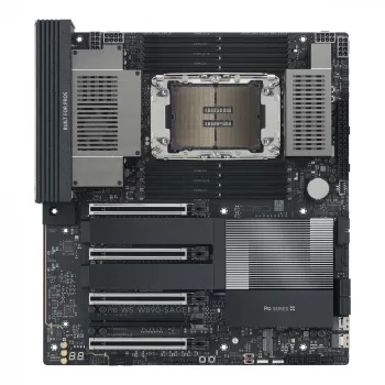 Placa-mãe ASUS PRO WS W890-SAGE — Intel W890, LGA 4710-2, CEB, 8× DIMM, DDR5, Quad-channel, Ethernet 2.5G e 10G