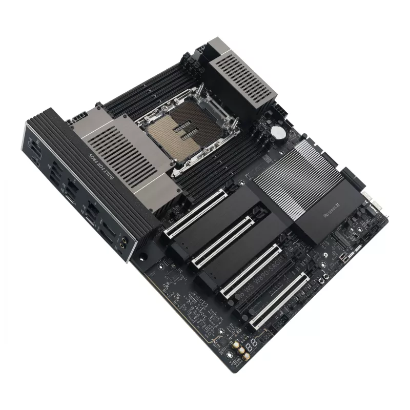 Placa-mãe ASUS PRO WS W890-SAGE — Intel W890, LGA 4710-2, CEB, 8× DIMM, DDR5, Quad-channel, Ethernet 2.5G e 10G