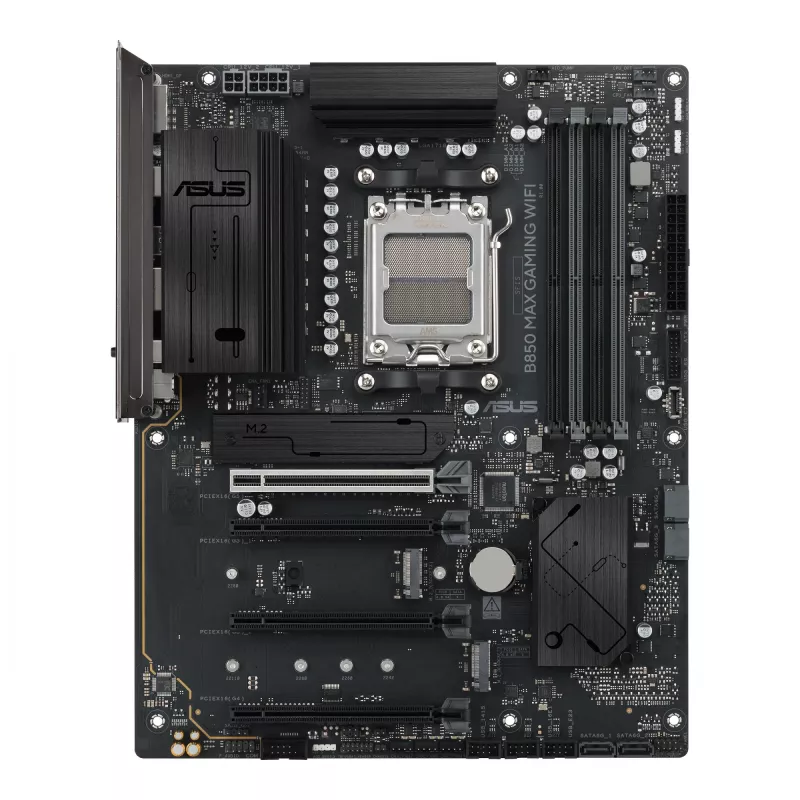Placa-mãe ASUS B850 MAX GAMING WIFI Socket AM5 ATX, AMD B850, DDR5, 4 DIMM, 256 GB, Wi‑Fi 6E, Ethernet 2.5Gb