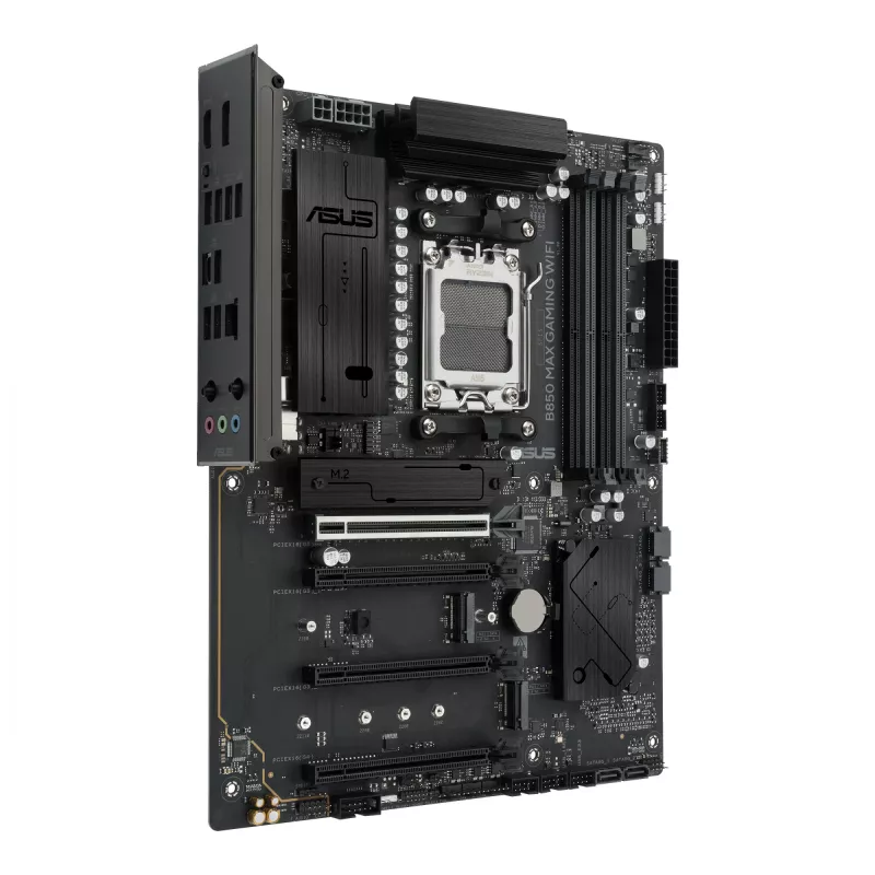 Placa-mãe ASUS B850 MAX GAMING WIFI Socket AM5 ATX, AMD B850, DDR5, 4 DIMM, 256 GB, Wi‑Fi 6E, Ethernet 2.5Gb