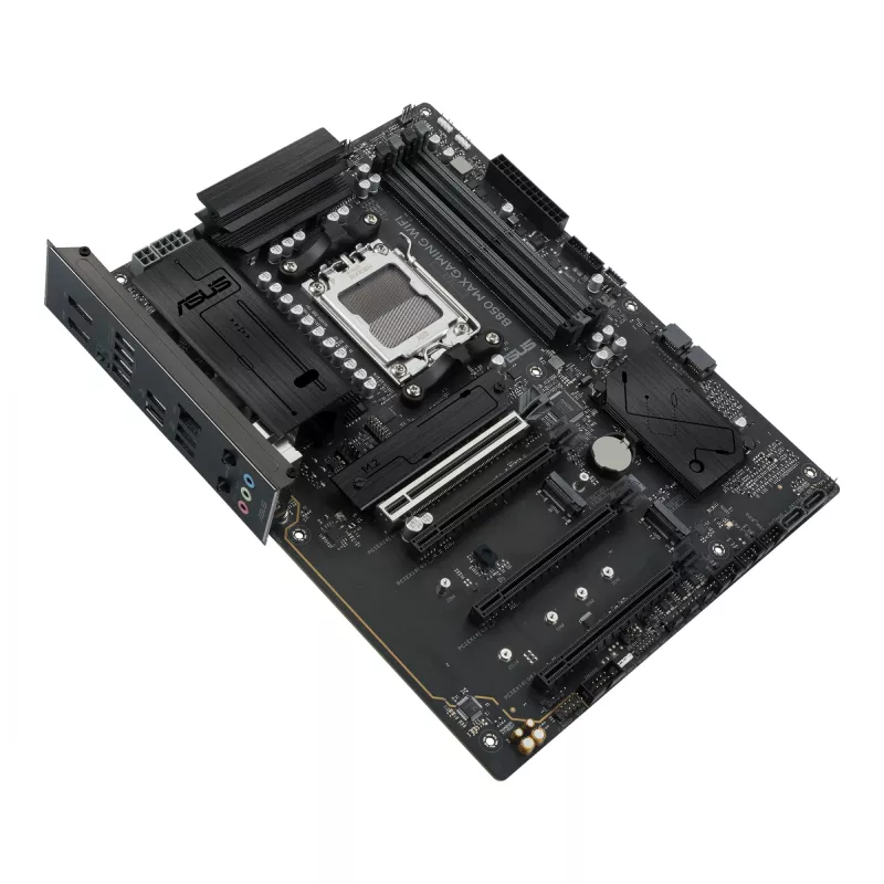 Placa-mãe ASUS B850 MAX GAMING WIFI Socket AM5 ATX, AMD B850, DDR5, 4 DIMM, 256 GB, Wi‑Fi 6E, Ethernet 2.5Gb