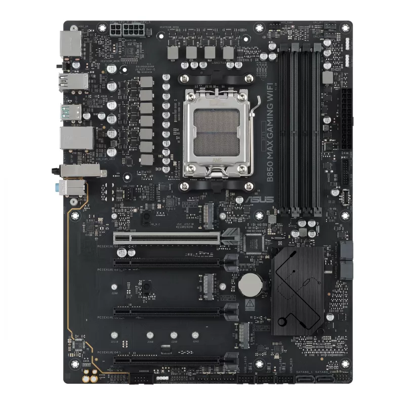 Placa-mãe ASUS B850 MAX GAMING WIFI Socket AM5 ATX, AMD B850, DDR5, 4 DIMM, 256 GB, Wi‑Fi 6E, Ethernet 2.5Gb