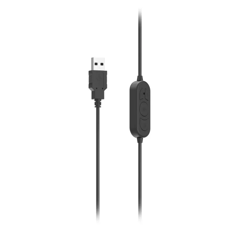 Headset Hama HS-USB300 V2 com fios arco de cabeça escritório/call center USB Type-A preto