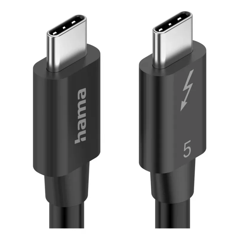 Hama Cabo USB-C Thunderbolt 5 80 Gbit/s, 5 A, 240 W, 8K, 1 m