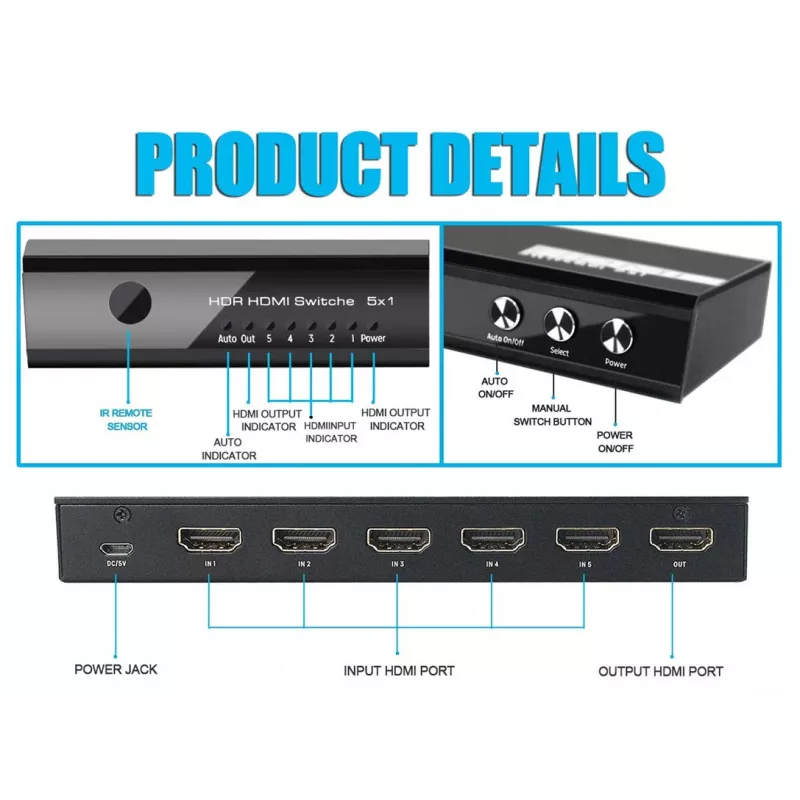 Equip 332726 Comutador de vídeo HDMI