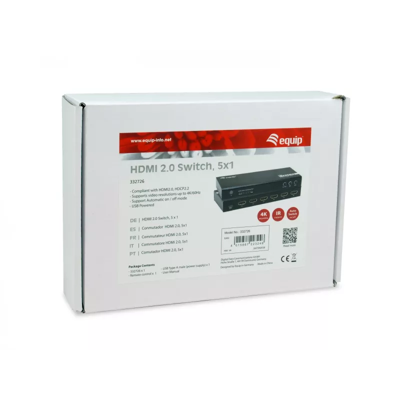 Equip 332726 Comutador de vídeo HDMI