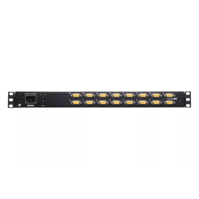 Consola de rack ATEN CL3116NX 47 cm (18,5 polegadas) LCD 1366x768 USB/PS2 VGA 1U metal/plástico preto