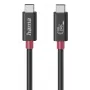 Cabo USB-C Hama, E-Marker, USB4 Gen4, 80 Gbit/s, 5 A, 240 W, 1,00 m