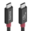Cabo USB-C Hama, E-Marker, USB4 Gen4, 80 Gbit/s, 5 A, 240 W, 1,00 m
