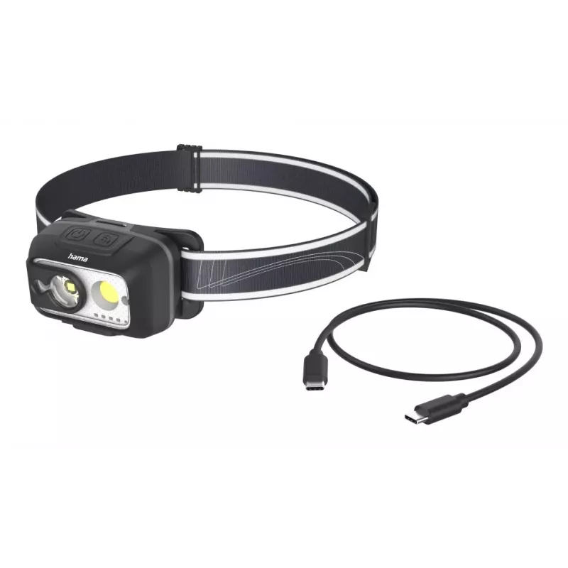 Lanterna de cabeça Hama HL500-C preto, cinzento LED