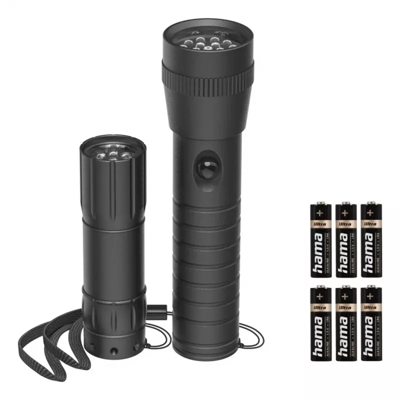 Lanterna de mão Hama FL-DUO preto LED